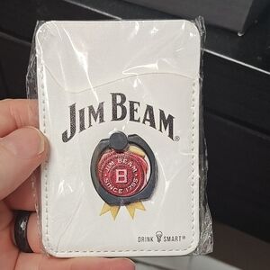 Jim Beam White Card Holder For Mobile Phone